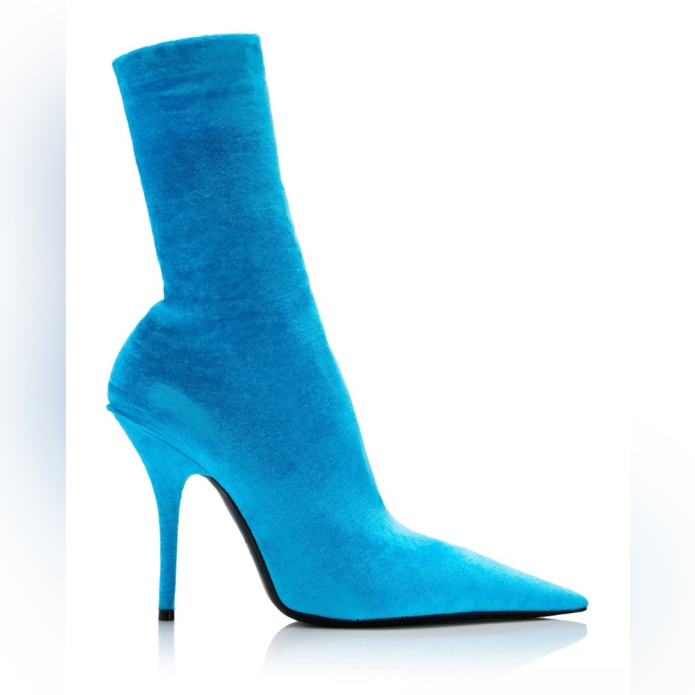 Balenciaga Women's Knife Velvet Jersey Ankle Boots
